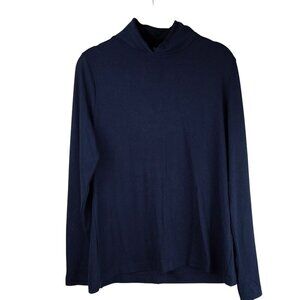 Banana Republic‎ Navy Long Sleeve Turtleneck Women Large Viscose Sz L